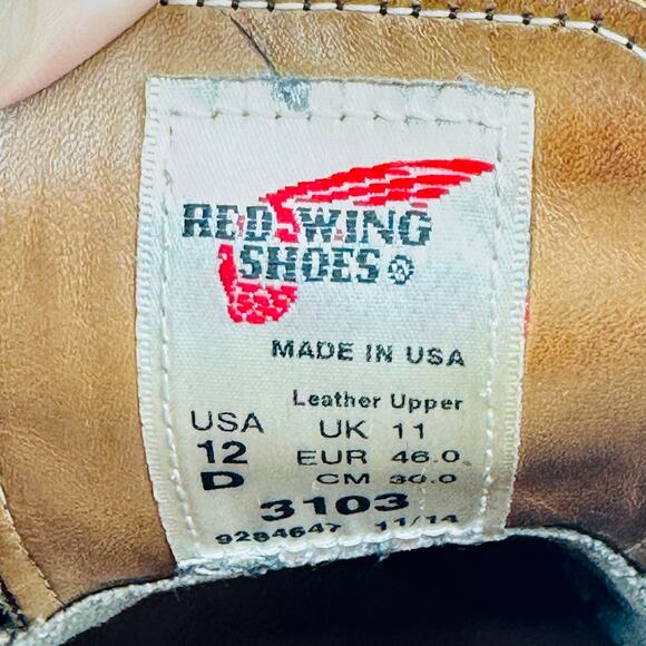 Red Wing Men's 3103 Heritage Work Postman Charcoal Leather Oxfords Size 12D - Picture 11 of 11